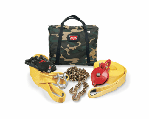 Warn recovery set army, inclusief alle lier accessoires