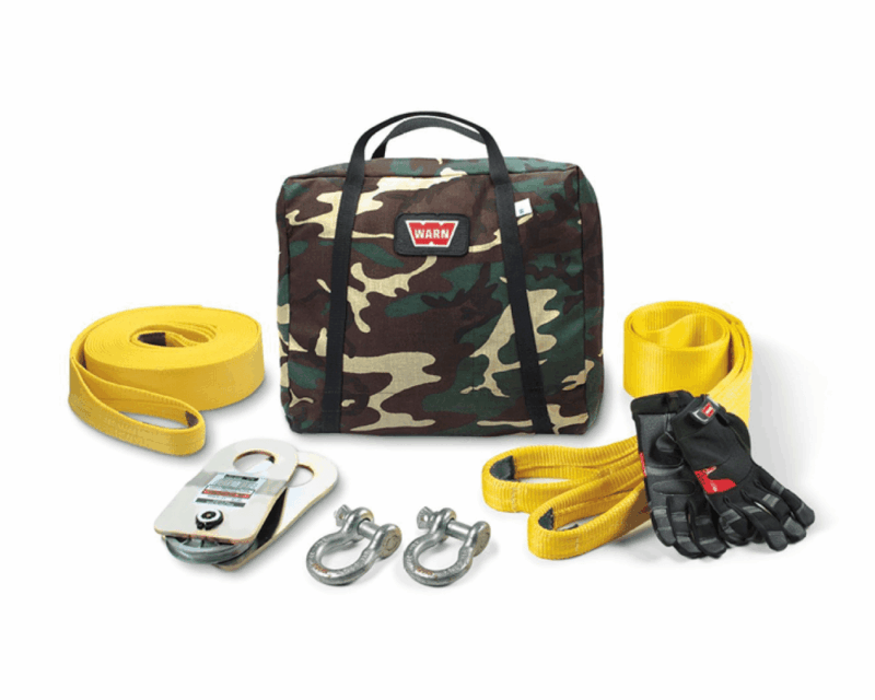 Warn recovery set army, inclusief alle lier accessoires