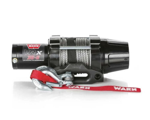 Winch with synthetic rope